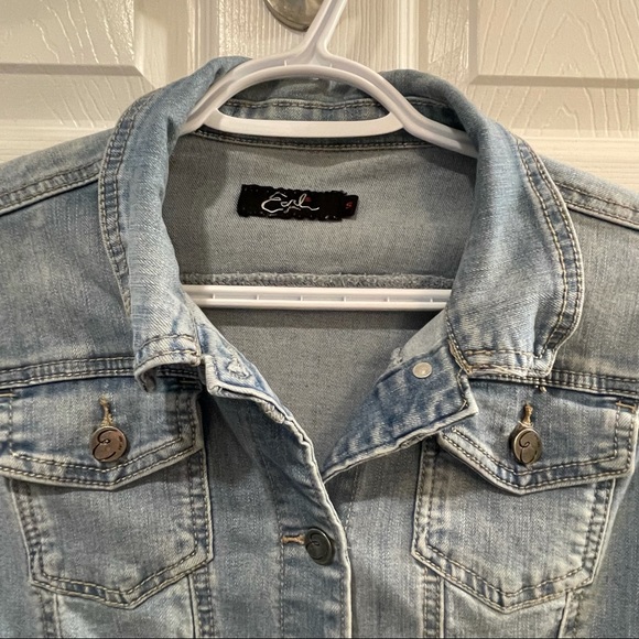 Small Blue Denim Jacket Earl Jeans w front pockets - Picture 2 of 9